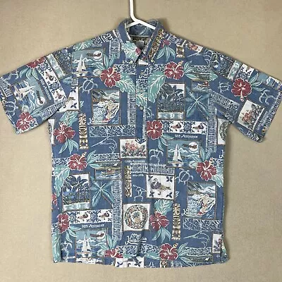 Reyn Spooner Mele Kalikimaka Shirt Mens Medium Hawaiian Vintage Limited Adult • $45