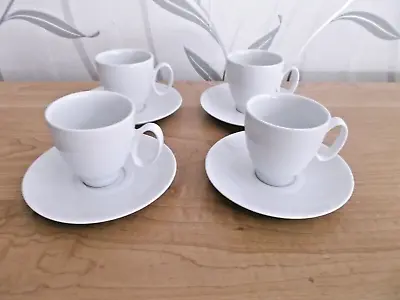 £12.95 • Buy SET Of 4 GUY DEGRENNE ESPRESSO COFFEE PORCELAINE CUPS And SAUCERS - FRENCH SET