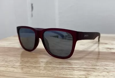 SMITH OPTICS LOWDOWN SLIM 2 Matte Maroon Chromapop Black Mirror Sunglasses • $69.99