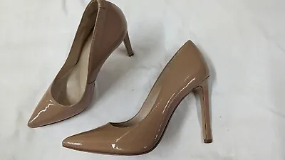 Nine West - 'Tatiana' - Nude Patent Leather Heels - Size 7.5M • $60