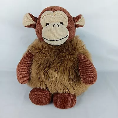 Weighted Brown Plush Monkey Chenille Bean Bag Bottom Stuffed Animal Toy • $9.99