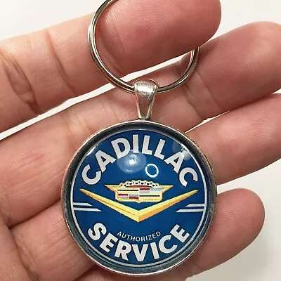 Vintage Cadillac Authorized Service Sign Reproduction Keychain • $12.95
