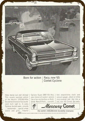 1965 MERCURY COMET CYCLONE Car Vintage-Look DECORATIVE REPLICA METAL SIGN • $24.99