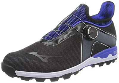 MIZUNO Golf Shoes WAVE HAZARD BOA WIDE 51GM2170 Black Blue 29cm US12 • $120