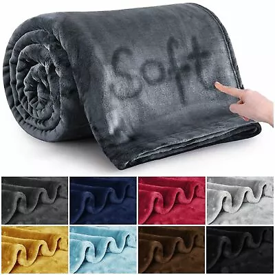 Reversible Faux Fur Mink Fleece Ultra Soft Warm Twin Size Bed Sofa Throw Blanket • $21.99