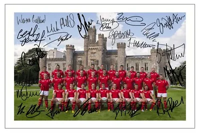 Wales 2015 World Cup Squad Signed Photo Print Autograph Rugby • £3.49