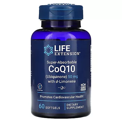 Super-Absorbable CoQ10 With D-Limonene 50 Mg 60 Softgels • $19.95