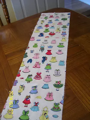 Vintage Look Paper DOLL Clothing Fabric 37 Long X 10 Wide • $8
