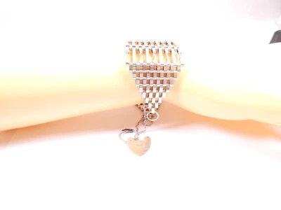 Silver Gate Bracelet Vintage 9 Bars 925 Sterling 31mm Vintage  • £68.25