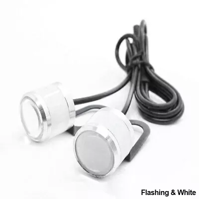 2Pcs Motorcycle LED Flashing Light Daytime Running LightsWith Brackets Strobe • $7.17