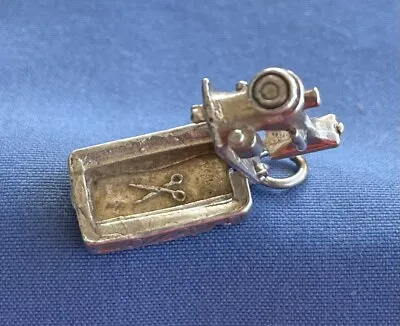 Vintage English Sterling Silver Opening Sewing Machine Charm/Pendant •4.7g• • $32.99