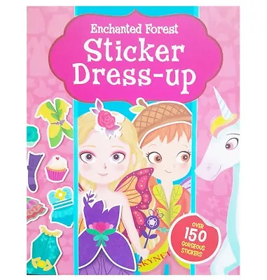 Girls Enchanted Forrest Fairy Sticker Dress Up Activity Book - 150 Stickers • £4.89