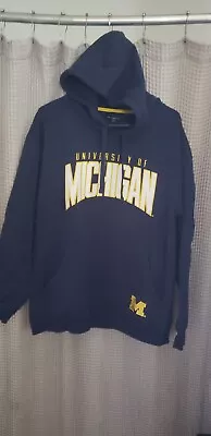 Michigan Wolverines Champion Mens XL Pullover Hoodie Sweatshirt Blue Elite • $23.39