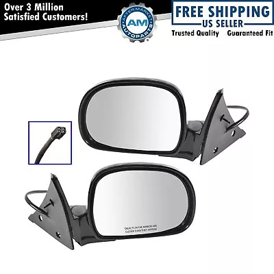 Black Power Side View Mirrors Left & Right Pair Set For Chevy S10 GMC Jimmy • $53.46