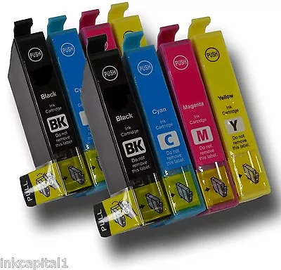 8 X Ink Cartridges Non-OEM Alternative For Canon PGI-5BK CLI-8C CLI-8M CLI-8Y • £18.99