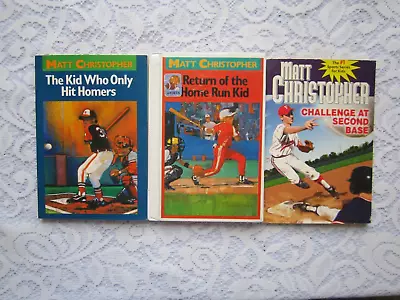 2 Paperback & 1 Hardback  Matt Christopher  Childrens Books • $5