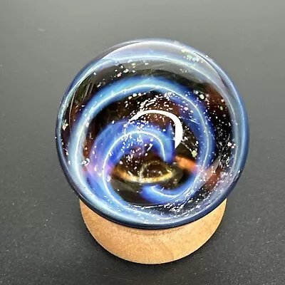 Contemporary Art Glass Marble Handmade 1.51  Experiment Vortex Fume/Dichro/Opals • $59.99