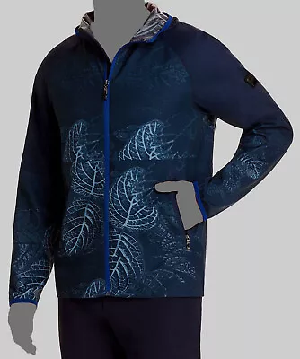 $348 Hugo Boss Men's Blue Garnet Hooded Packable Wind-Resistant Jacket Size XL • $111.58