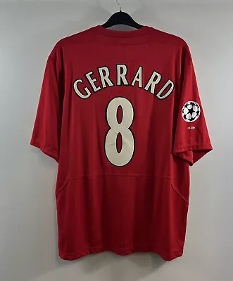 £119.99 • Buy Liverpool Gerrard 8 CL Final 2005 Home Football Shirt 2004/06 (2XL) Reebok C894