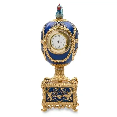 Faberge Egg Replica With Clock. Kelch Chanticleer.Russian Music Box With Rooster • $135.15