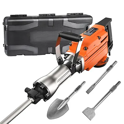 VEVOR Electric Demolition Jack Hammer 2200W Concrete Breaker W/ 4 Chisels Bits • $133