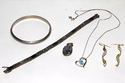 Sterling Silver Jewelry Lot Necklaces Bracelets Vintage Mixed Lot 925 14k GF #SS • $29.99