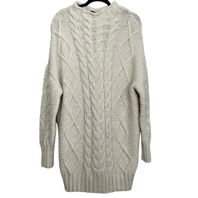 $39.99 • Buy Zara Women's Cable Knit Mini Sweater Dress Cream Size Medium NWT