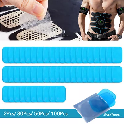 2-100Muscle Toner Gel Pads Abs Stimulator EMS Machine Toning Belt Trainer Device • $8.99