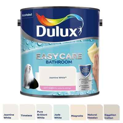 £30.99 • Buy Dulux Paint Shades Of Cream Or White Easycare Bathroom Soft Sheen 2.5 Litres