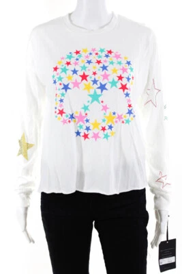$39.99 • Buy Lauren Moshi Womens Jersey Knit Star Skull Luella Tee T-Shirt White Size XS
