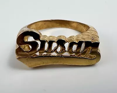 Vintage SUSAN Brass Metal Ring • $9.99