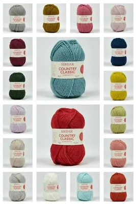 £2.75 • Buy Sirdar Country Classics DK. Wool &  Acrylic Knitting / Crochet Yarn, 50g Ball
