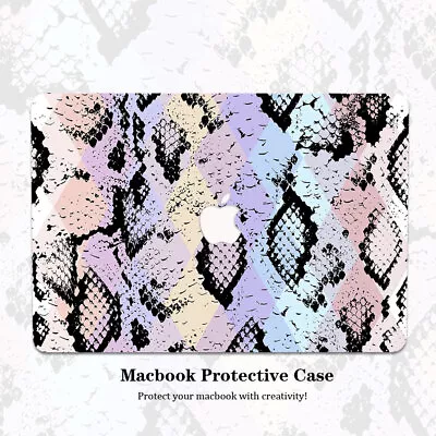 Colorful Snake Skin Case Case For Macbook M2 Air 15 M1 13 Pro 16 14 11 12 Inch • £7.19