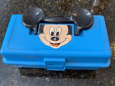 Vintage Mickey Mouse Tackle Box With Berkley Cub Fishing Kit • $30