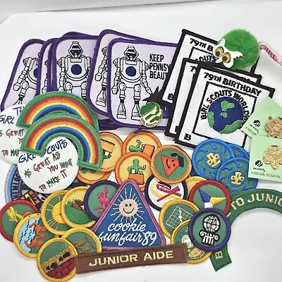 Vintage Lot Girl Scout GSA Scouting Patches Badges Pins 80s 90s Pennsylvania • $45