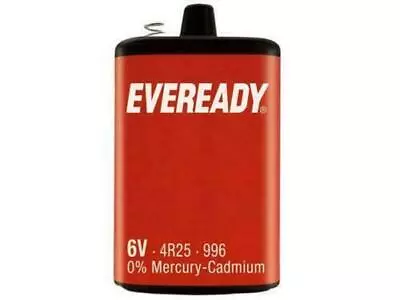 Eveready PJ996 6V 4R25 Battery 0% Mercury-Cadmium Carbon Zinc For Lanterns • £7.50