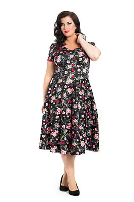 Voodoo Vixen Pin Up Tattoo Rockabilly 50's Cherry Blossoms Flair Dress Dra2234pl • $21.99