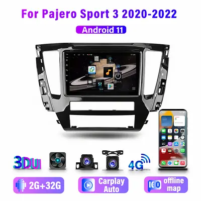 $227.99 • Buy 9” Car Radio Playe Android 11 Carplay For Mitsubishi Pajero Sport 3 2020 - 2021 