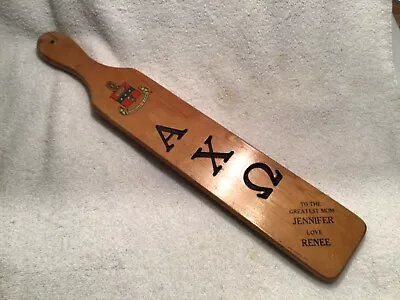 Vtg Sorority Paddle Indiana State University Alpha Chi Omega Mom Jennifer Renee • $24.99