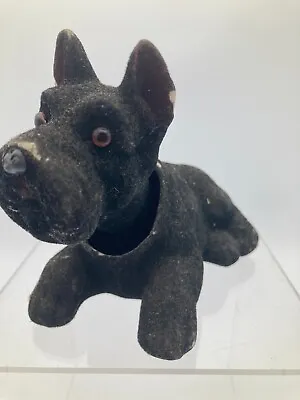 Vintage 1950's Norleans Japan Scottie Terrier Dog Nodder / Bobblehead -Flocked • $8.95