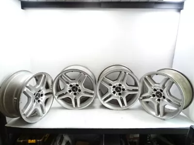 05 Mercedes W220 S55 Wheel Set AMG Silver 2204013502 2204013402 9x18 8.5x18 ET/4 • $629.99