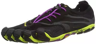 Vibram Women's V-Run Running Shoe Black/Yellow/Purple Womens US Size 7-7.5 • $119.59