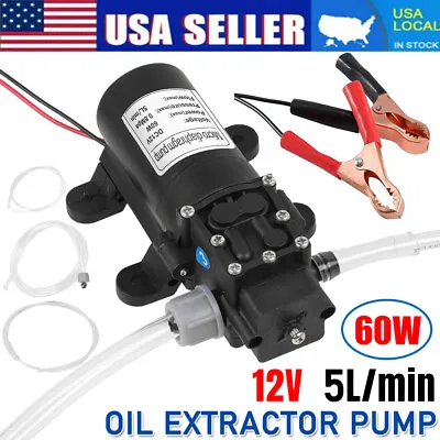 Motor Oil Fuel Fluid Extractor Electric Siphon Transfer Change Pump DC 12V 60W • $24.60