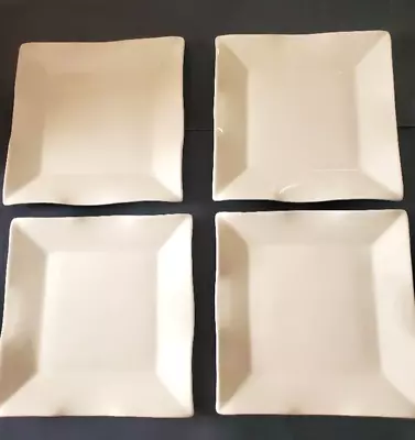 Mikasa Brava Cream Square Dinner Plates Set Of 4 • $99.99