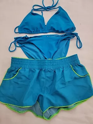 OP Ocean Pacific Bikini Swimsuit 3pc Set Size L(11-13) Junior • £12.65