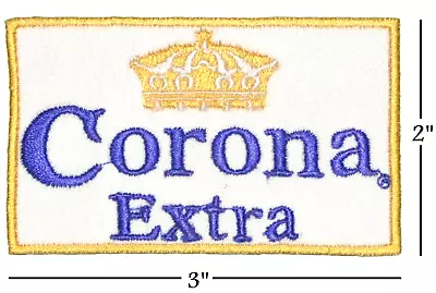 Corona Extra Mexico Import Beer Logo Embroidered Iron Sew On Patch Applique 3  • $2.99