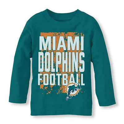 NFL Miami Dolphins Boy Or Girl Long Sleeve Shirt  Infant  Size 6-9 Or 9-12 M NWT • $12.59