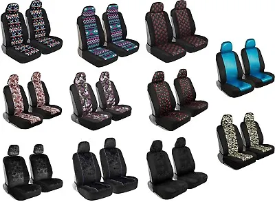 Black Cheetah Print Car Seat Covers Front Seats Universal Fit Auto Truck Van SUV • $31.90