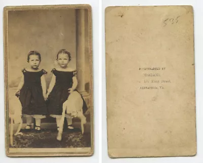 $24.97 • Buy Cdv Portrait By Mcadams, Matching Siblings/sisters, Alexandria, Va, Text Back