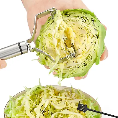 Cabbage Slicer Vegetable Peeler Wide Mouth Stainless Steel Cabbage Shredder Cutt • $14.99